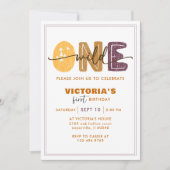 Modern Wild One First Birthday Custom photo  招待状 (正面)