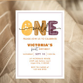 Modern Wild One First Birthday Custom photo  招待状