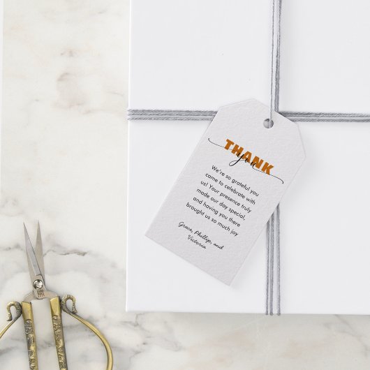 Modern Wild One First Birthday | Thank you ギフトタグ