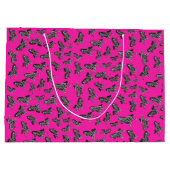 Modern wild pink zebra ラージペーパーバッグ (裏面)