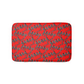Modern wild red zebra バスマット (正面)
