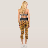 Modern Wild Tiger Pattern Leggings カプリレギンス (裏面)