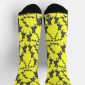 Modern wild yellow zebra ソックス (上部)
