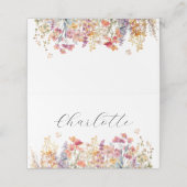Modern Wildflower Baby Shower プレイスカード (外部開封)