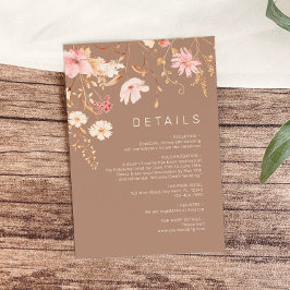 Modern Wildflower | Botanical Wedding Details エンクロージャーカード
