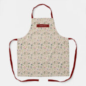 Modern Wildflower Floral Grace Chic Trendy エプロン (正面)