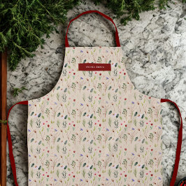 Modern Wildflower Floral Grace Chic Trendy エプロン