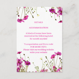 Modern Wildflower Garden Border wishing well card エンクロージャーカード