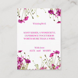 Modern Wildflower Garden Border wishing well card エンクロージャーカード