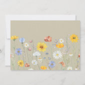 Modern wildflower spring wedding Dinner Invitation 招待状 (裏面)