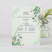 Modern wildflower spring wedding Dinner Invitation 招待状 (スタンド正面)