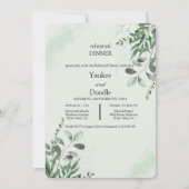 Modern wildflower spring wedding Dinner Invitation 招待状 (正面)