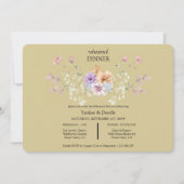 Modern wildflower spring wedding Dinner Invitation 招待状 (正面)