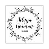 Modern Wildflowers and Twigs and Design ラバースタンプ (インプリント)