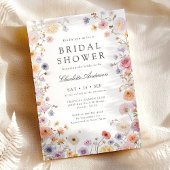 Modern Wildflowers Bridal Shower 招待状