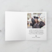 Modern  Wildflowers Floral Photo Graduation Party サンキューカード (内部)