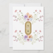 Modern wildflowers spring wedding セーブザデート (裏面)