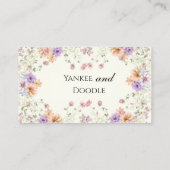 Modern wildflowers spring wedding プレイスカード (裏面)