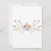 Modern wildflowers spring wedding 招待状 (裏面)