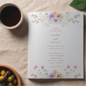 Modern wildflowers spring wedding 招待状