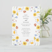 Modern wildflowers spring wedding 招待状 (スタンド正面)