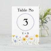 Modern wildflowers spring wedding 招待状 (スタンド正面)