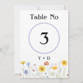 Modern wildflowers spring wedding 招待状 (裏面)