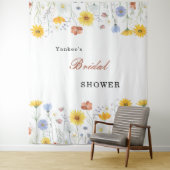 Modern wildflowers spring wedding Backdrop Decor タペストリー (インサイチュ)