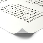 Modern wildflowers spring wedding Seating Chart ポスター (角)