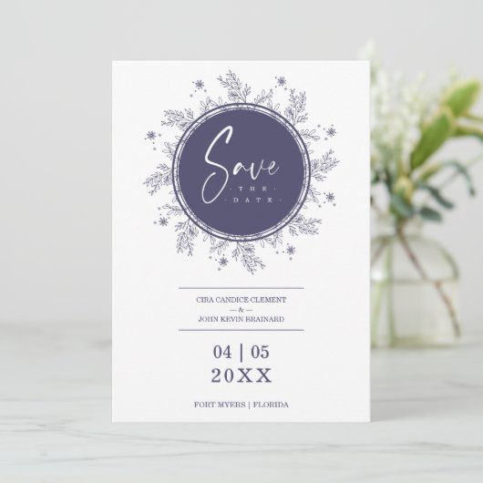 Modern Wildflowers Whimsical Script Custom Photo (スタンド正面)