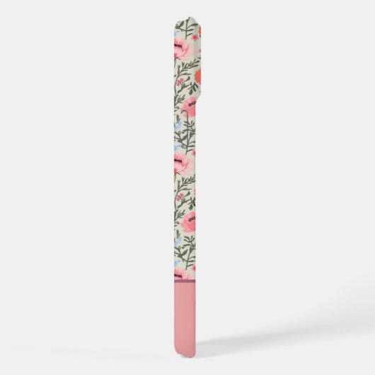 Modern Wildflowers with Name iPhoneケース (右側面)