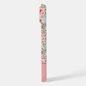Modern Wildflowers with Name iPhoneケース (左側面)