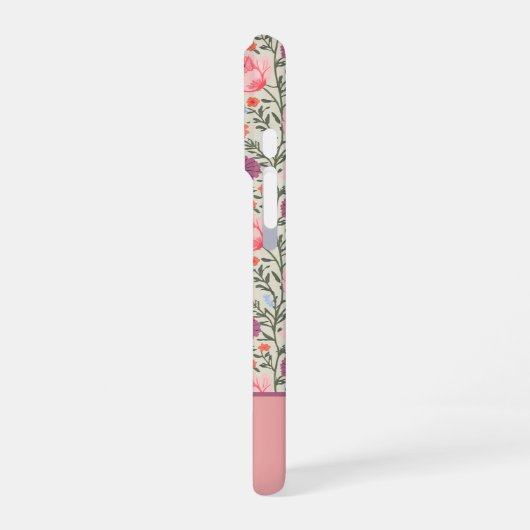 Modern Wildflowers with Name iPhoneケース (左側面)