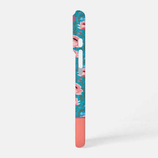 Modern Wildflowers with Name iPhoneケース (左側面)
