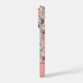 Modern Wildflowers with Name iPhoneケース (左側面)