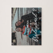 Modern Will you be my bridesmaid photo ジグソーパズル (縦)