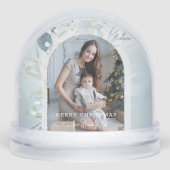 Modern Winter Botanical Arch Photo Snow Globe (正面)