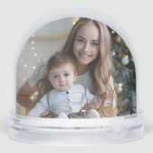 Modern Winter Botanical Arch Photo Snow Globe (裏面)