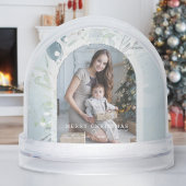 Modern Winter Botanical Arch Photo Snow Globe