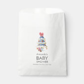 Modern Winter Bow Christmas Tree Baby Shower  フェイバーバッグ (正面)