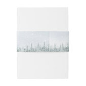 Modern Winter Forest Wedding Belly Band 招待状ベリーバンド (裏面例)