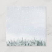 Modern Winter Forest Wedding RSVP Card エンクロージャーカード (裏面)