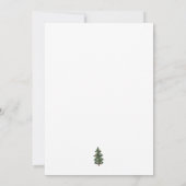 Modern Winter It's Cold Outside Bear Baby Shower サンキューカード (裏面)