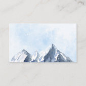 Modern Winter Mountain Pattern Wedding プレイスカード (裏面)