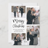 Modern Winter Photo Elegant Christmas Holiday Card シーズンカード (裏面)