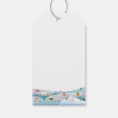 Modern Winter Snow It Takes A Village Baby Shower  ギフトタグ (裏面)