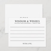 Modern Wisdom Advice for Graduate アドバイスカード (正面/裏面)