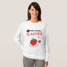 Modern With personalized name for teacher Tシャツ