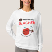 Modern With personalized name for teacher Tシャツ (正面)