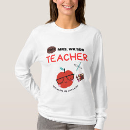 Modern With personalized name for teacher Tシャツ